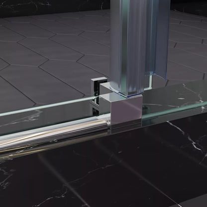 Briza Polished Stainless Sliding Shower Door (NJ)