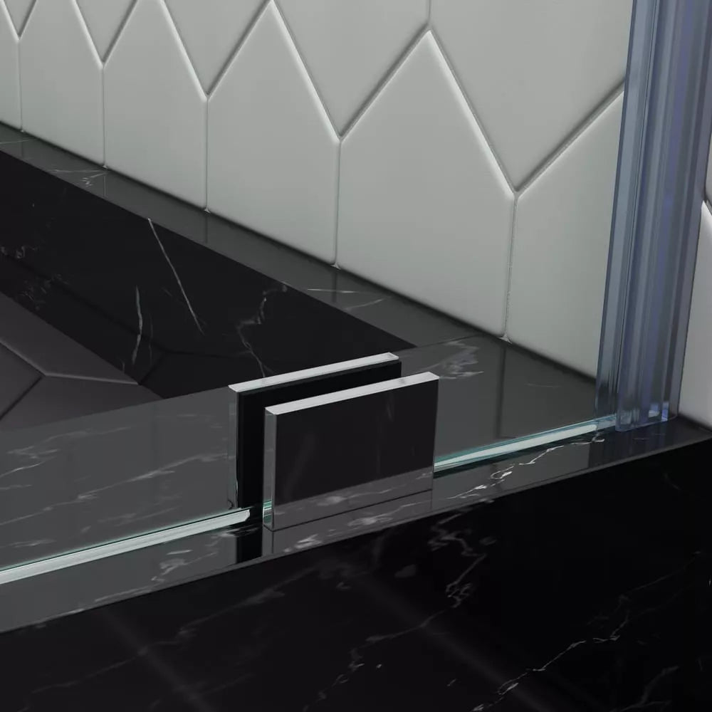 Briza Polished Stainless Sliding Shower Door (NJ)