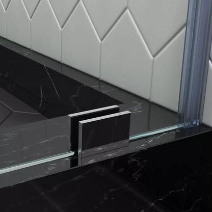 Briza Polished Stainless Sliding Shower Door (NJ)