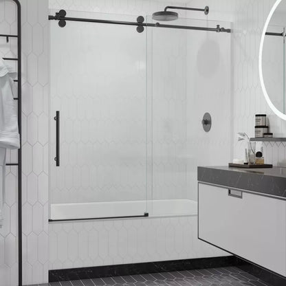 Briza Matte Black Sliding Shower Door (NJ)