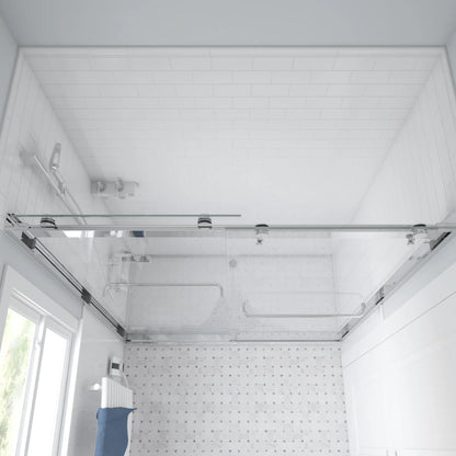 Verona Light Polished Chrome Bypass Sliding Shower Door (NJ)