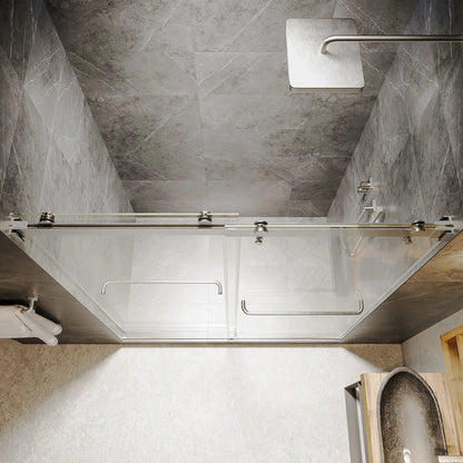 Verona Air Brushed Nickel Bypass Sliding Shower Door (NJ)