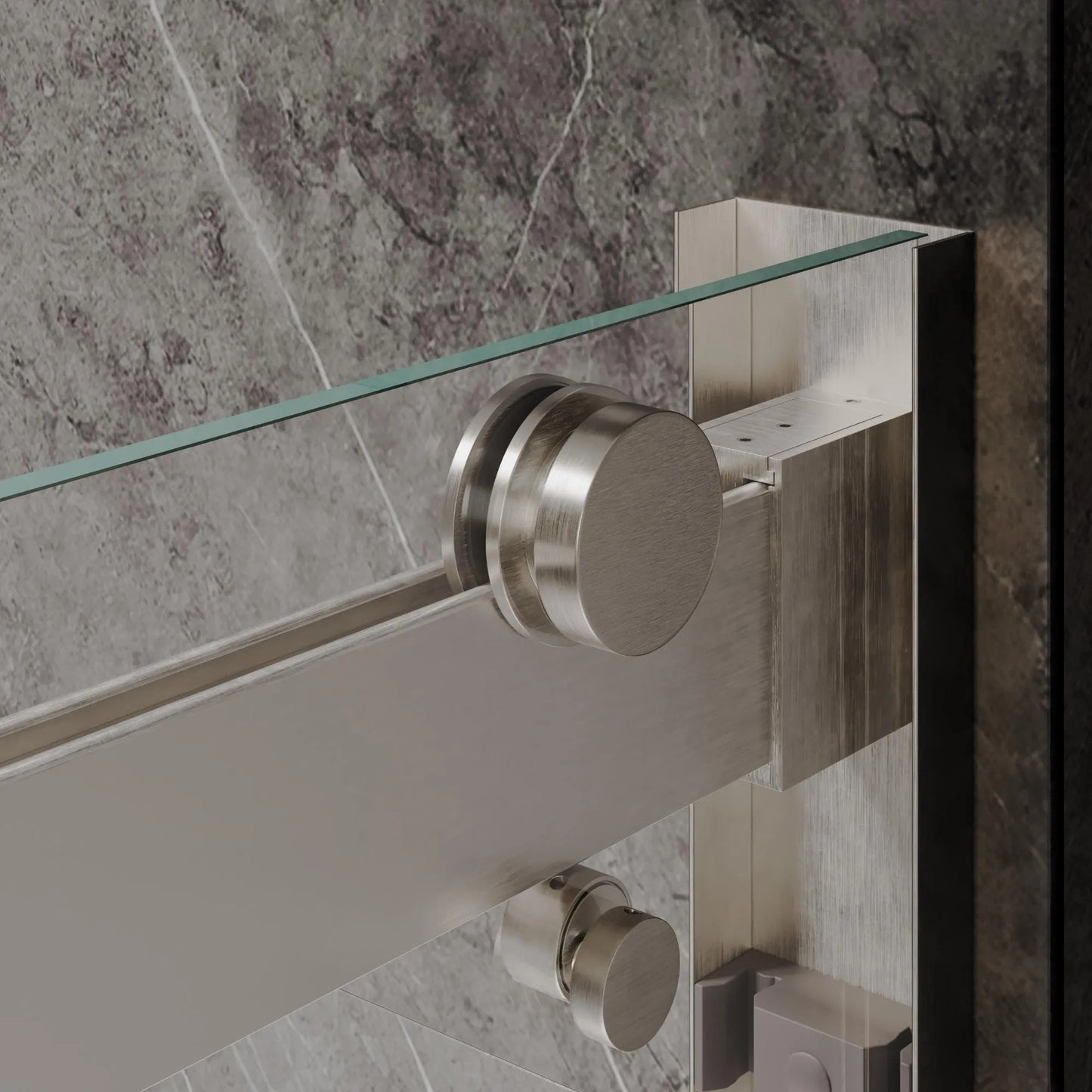 Verona Light Brushed Nickel Frameless Sliding Shower Door (NJ)